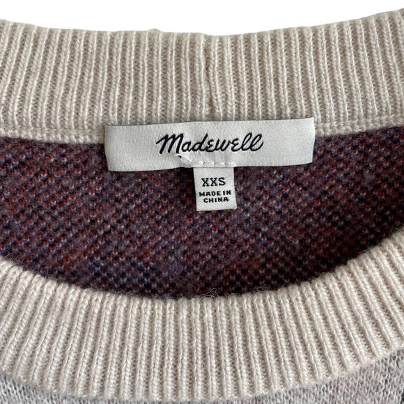 Madewell Wool & Alpaca Cherry Jacquard Pullover Sweater, Size XXS - Picture 7 of 9